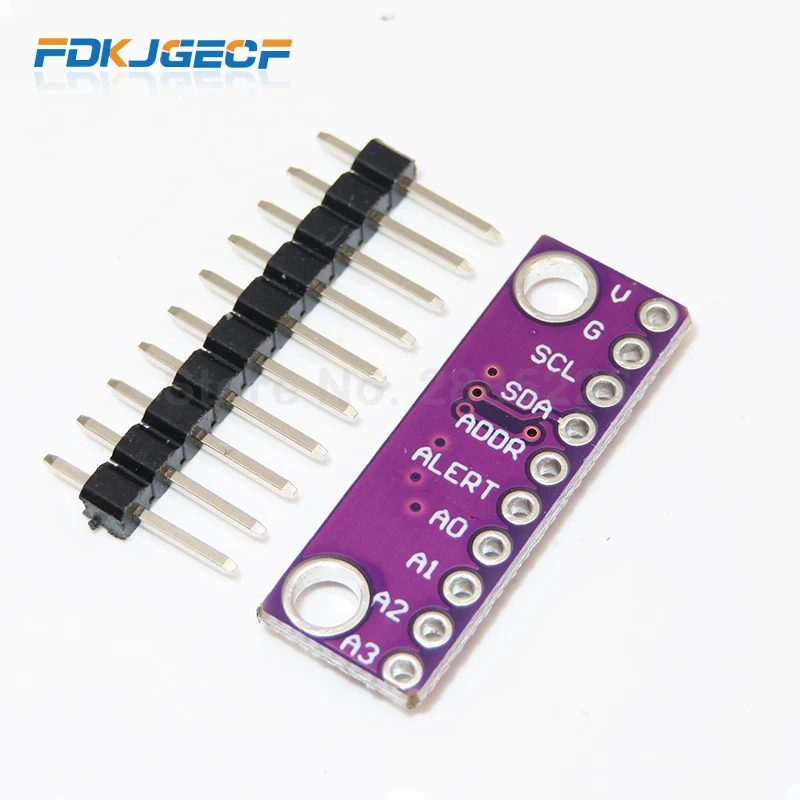 I2C ADS1115 16 Bit ADC 4 channel Module with Programmable Gain Amplifier 2.0V to 5.5V for Arduino RPi