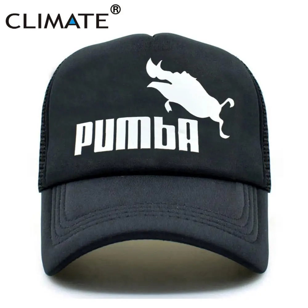 CLIMATE Funny Pumba Trucker Cap Hakuna Matata Hat Men Baseball Caps Cool Summer Mesh Trucker Cap Hat for Adult Kid