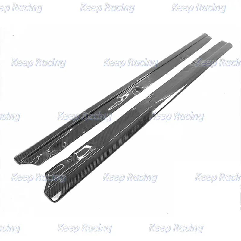 Car Accessories Carbon Fiber Side Skirt Extension For Honda S2000 AP1 AP2 Glossy Finish Door Addon Fibre Splitter Auto Bodykit