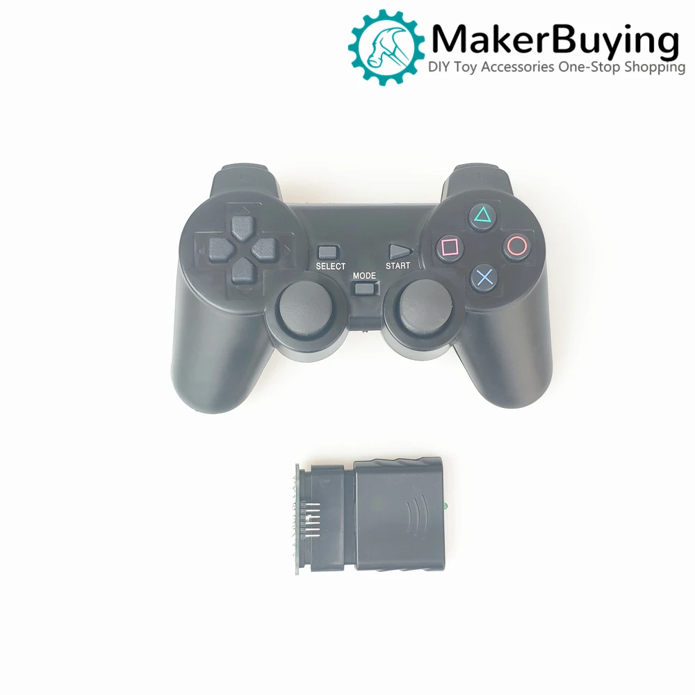 PS2 wireless controller set, dual vibration controller, with receiver, with female plug-in board