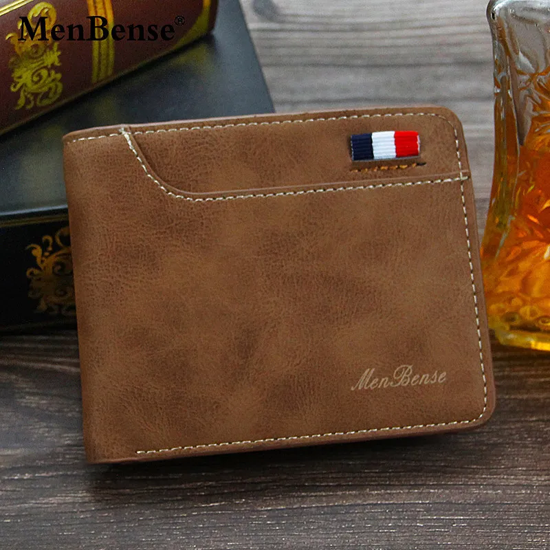 

2020 Men's Wallet PU Coin Bag Solid Card Holder Short Walltes Vintage Style Gift for Men Fashion Business