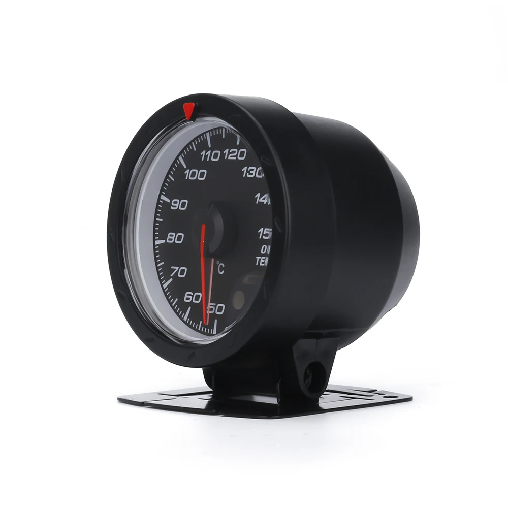 60MM Car Oil Temperature Gauge Red & White Lighting 50- 150 Celsius Oil Temp Gauge Car Meter with sensor