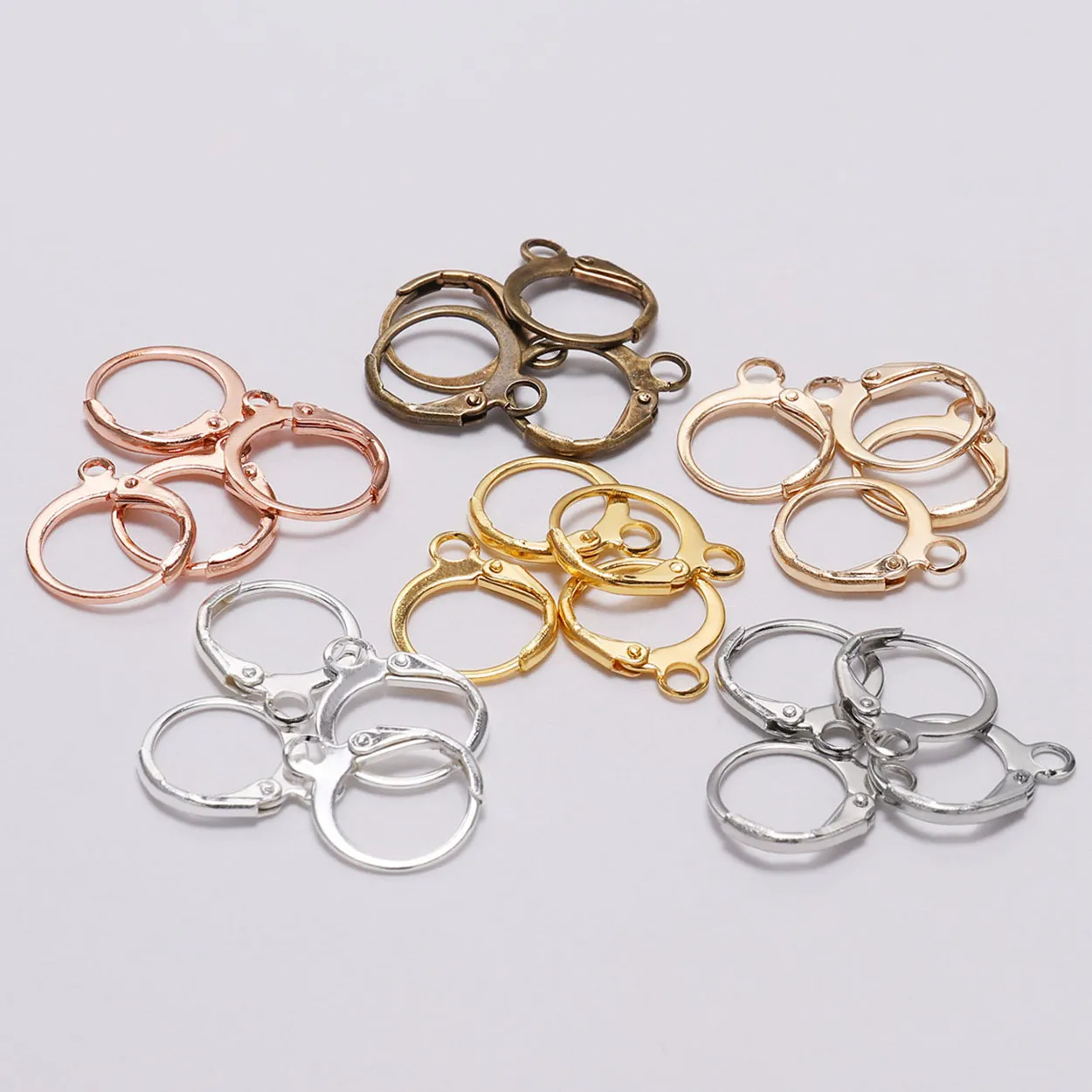 14x12mm French Earring Hooks Gold Color Silver Color Bronze Color Metal Clasps for DIY Jewelry Earring Making Findings Supplies