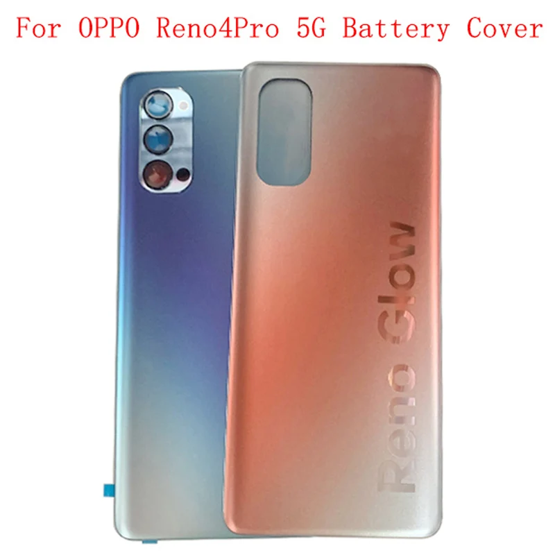 

Back Cover Panel Rear Door Housing Case For OPPO Reno 4 Pro 5G Battery Cover with Camera Lens Repair Parts