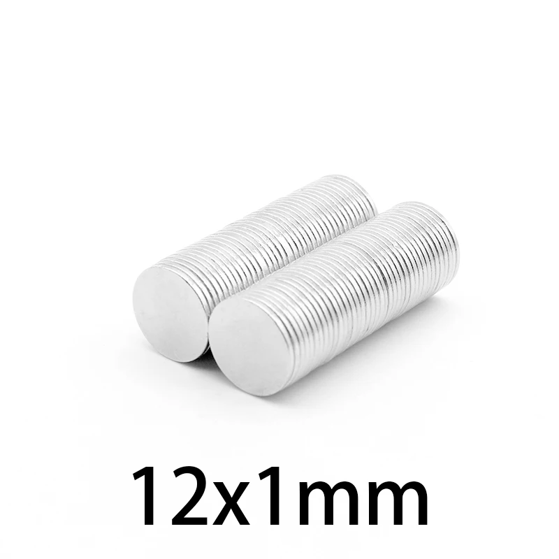 20-500pcs 12x1mm Thin Circular Powerful Magnets 12mmx1mm Neodymium Disc Magnet 12*1mm Permanent NdFeB Magnets 12*1 Small Magnet