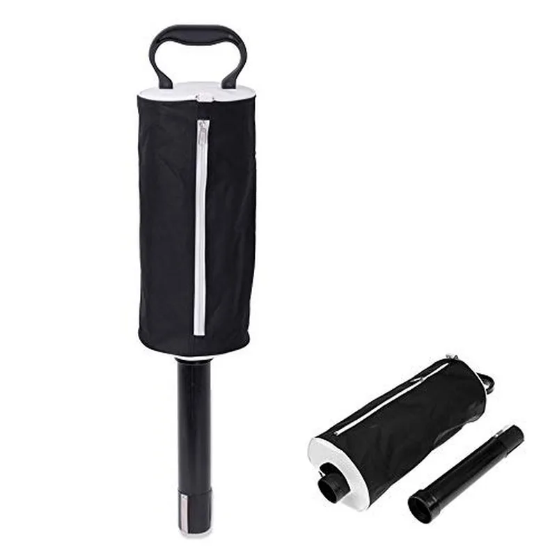 HOW TRUE Golf Ball Pick Up Shag Bag Portable Golf Ball Retriever with Removable Plastic Tube