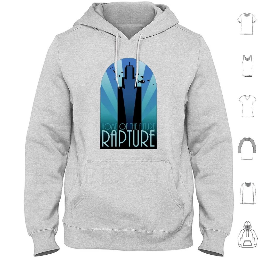Rapture sweats à capuche manches longues Bioshock Photoshop Brittany X Brittality fantaisie gens Art Vintage City Building