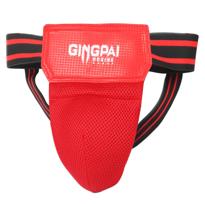 Blue Red Black Adult Male Sanda Crotch Guard Protector Taekwondo MMA Groin Protector Kick Boxing Protection Guard Men Jockstrap