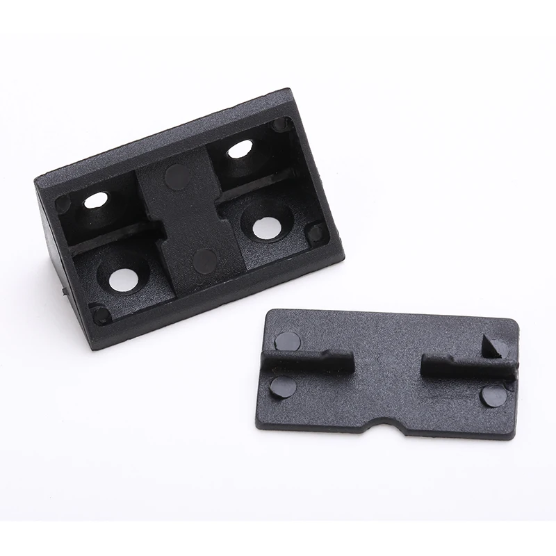 white black brown translucent yellow color options plastic corner bracket with cover