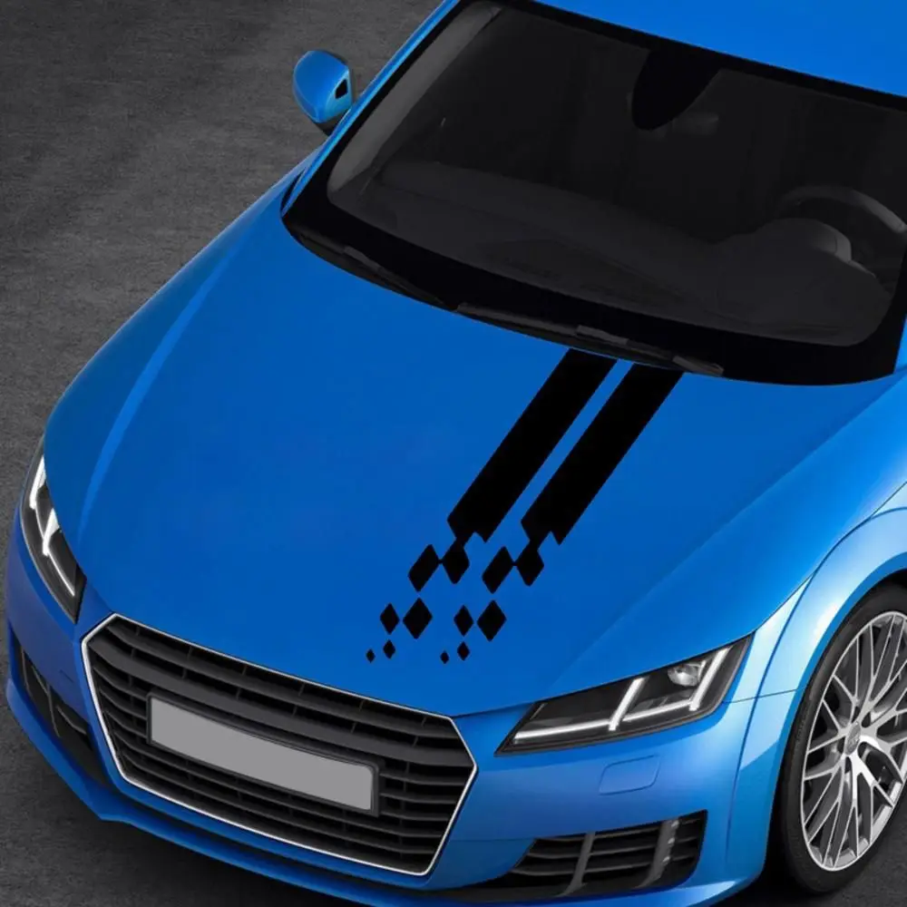 الملحقات الخارجية تأثير عاكس مادة الفينيل سيارة ملصق سيارة رئيس الديكور هود ملصقات السيارات التصميم مائي