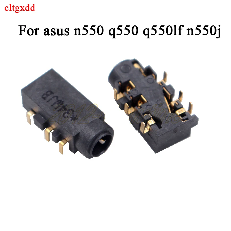 1pcs 6-pin 3.5mm earphone port microphone socket audio connector for asus n550 q550 q550lf n550j n550ja n550jv n550jk n550lf