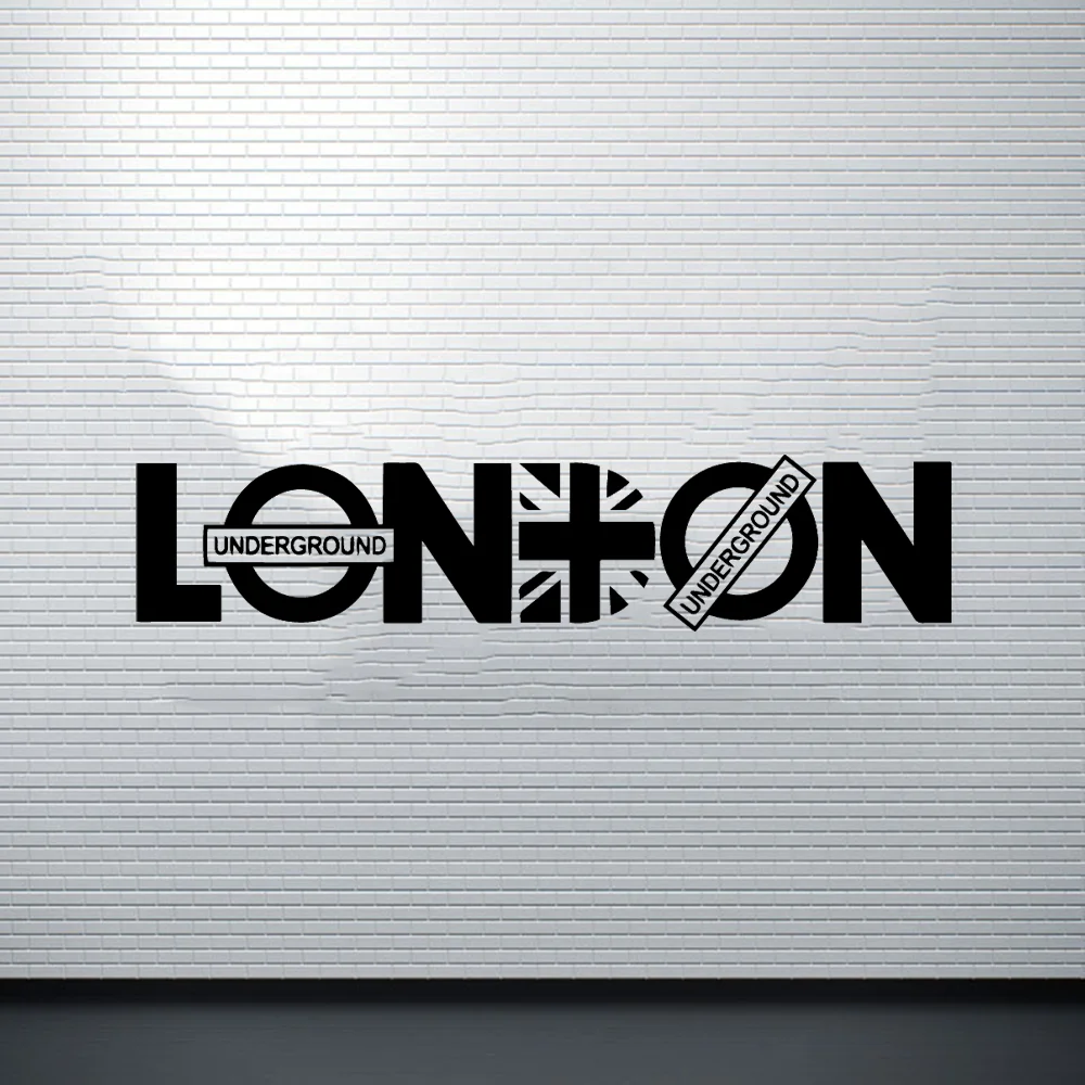 3D London Sticker Flag Frase Vinyl Wall Decals Wallpaper For Office Room Wall Stickers Living Room Vinyl Mural