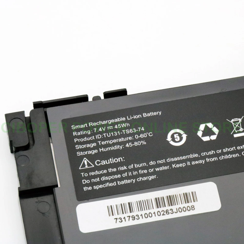 CP New Laptop Battery TU131-TS63-74 TU131 7.4V 45WH For XPS13 8808 U13S881 U33X UX32K U731 TU131-TS63-74 Series Notebook