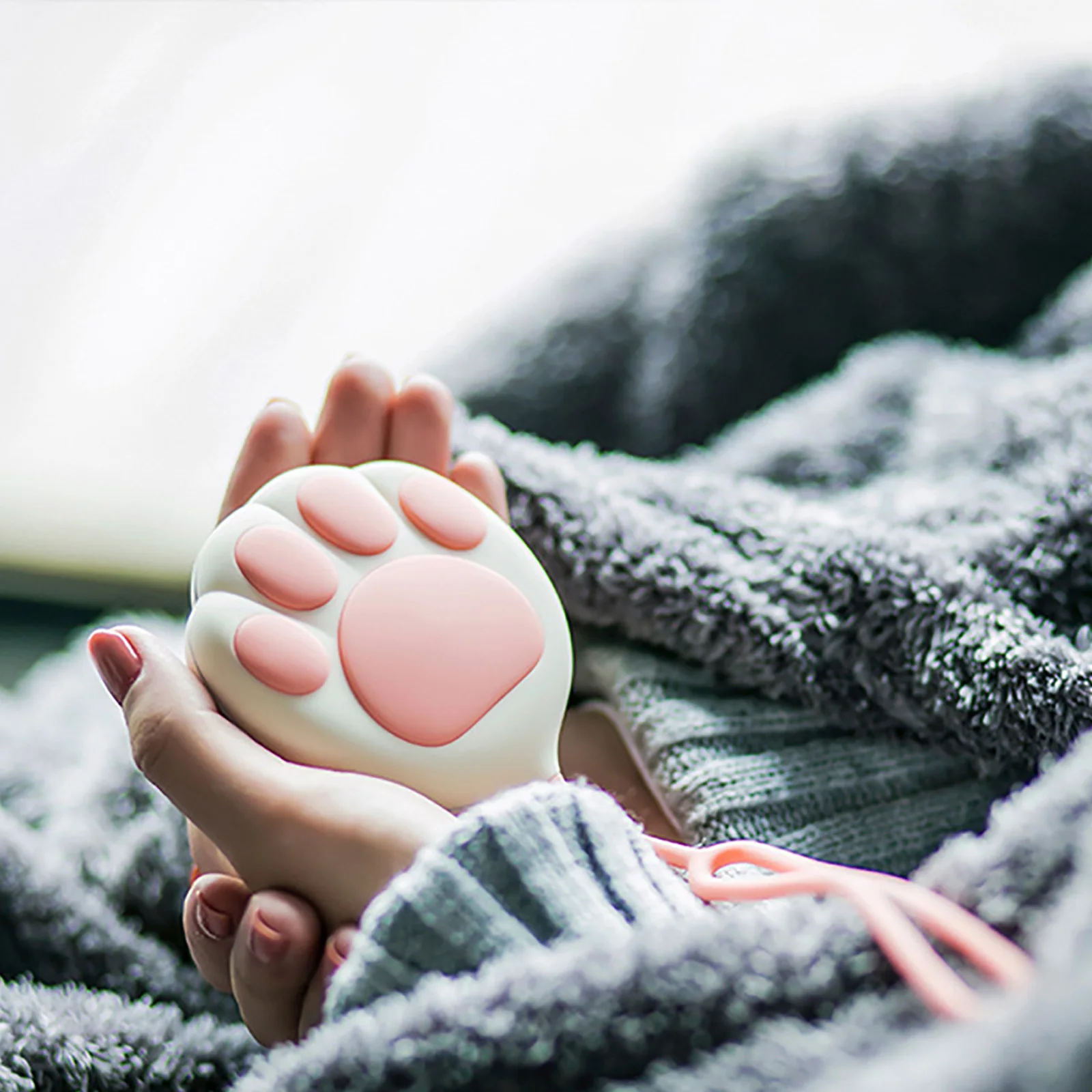 

Heater Usb Charging Portable Baby Warming Hand Warmer Rechargeable Cat Paw Cute Pink Meow Claw Power Bank