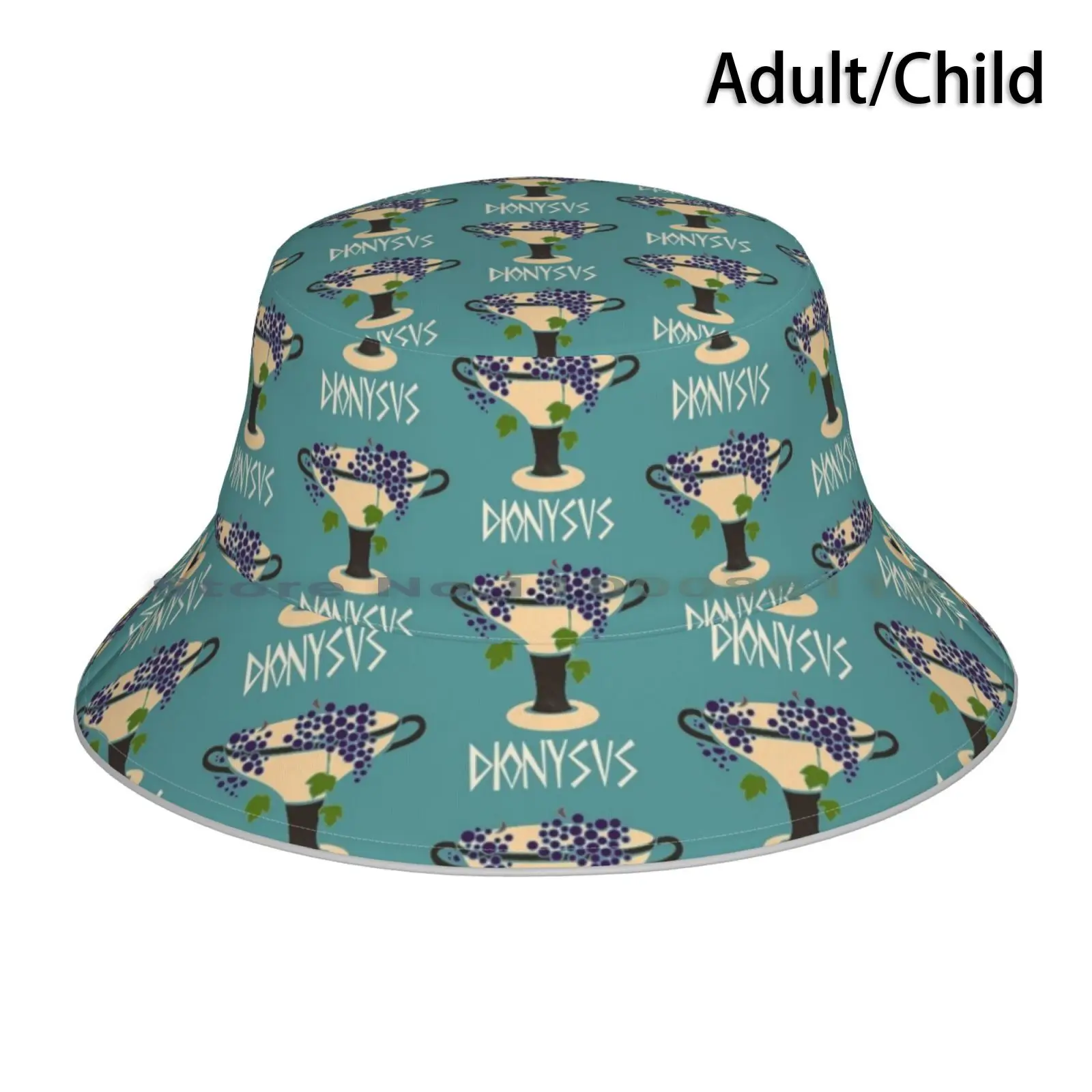 Dionysus Bucket Hat Sun Cap Dionysus God Of Wine God Of Joy Grapes Wine Glass Angele Gougeon Greek Mythology Greek Pantheon God