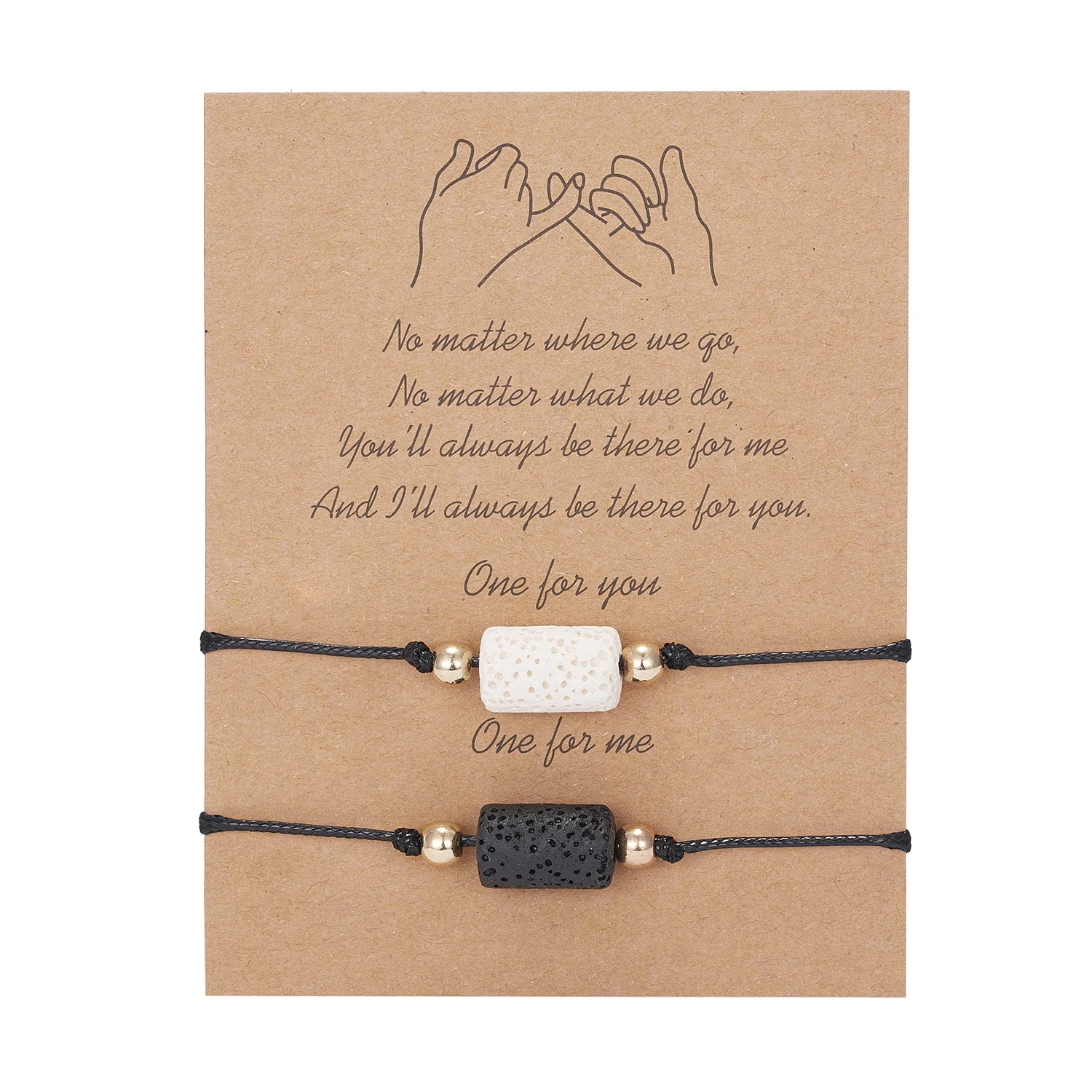 2 teile/satz Charme Paar Freundschaft Armband Liebe Herz Daisy Vulkanischen Stein Perle Armreifen Armband Für Frauen Männer Glück Merk Schmuck – Detail 7