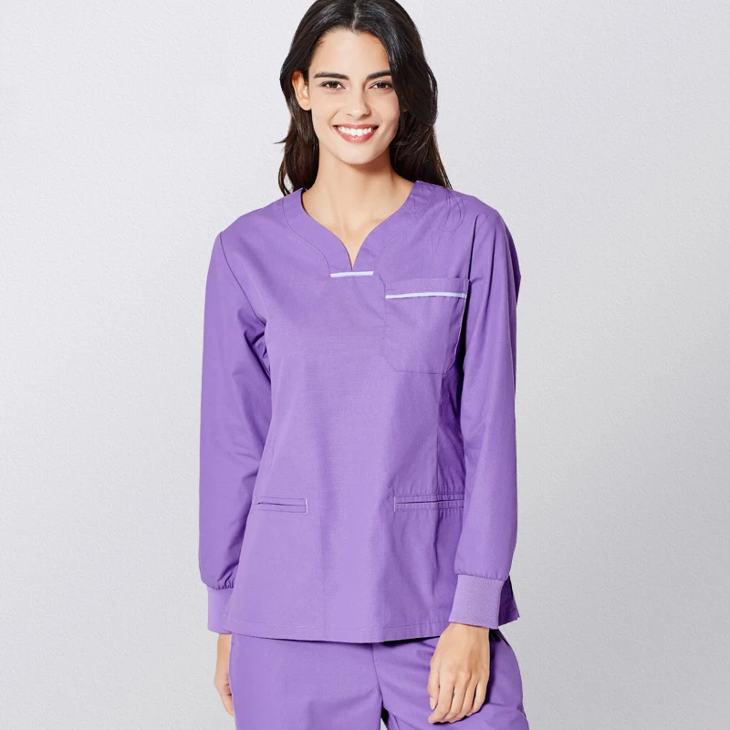 ANNO Summer Nurse uniform Female Form Scrub Suit Health and Beauty Care Short/Long Sleeves Nursing Dress Hospital Supply