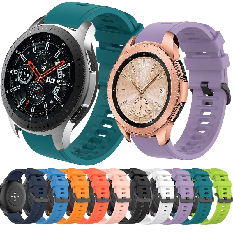 삼성 갤럭시 워치용 실리콘 밴드, 22mm, 20mm, 46mm, 42mm, 액티브 2, 40, 44mm, 스포츠 스트랩, 삼성 기어 S3 프론티어/클래식