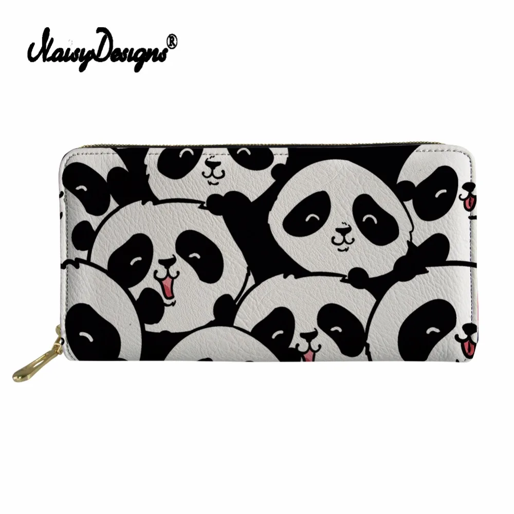 

Noisydesigns Women Waterproof Coin Purses Cartoon Girls Mini Purses& Wallets Panda Print Men PU Leather Wallet Passport holder