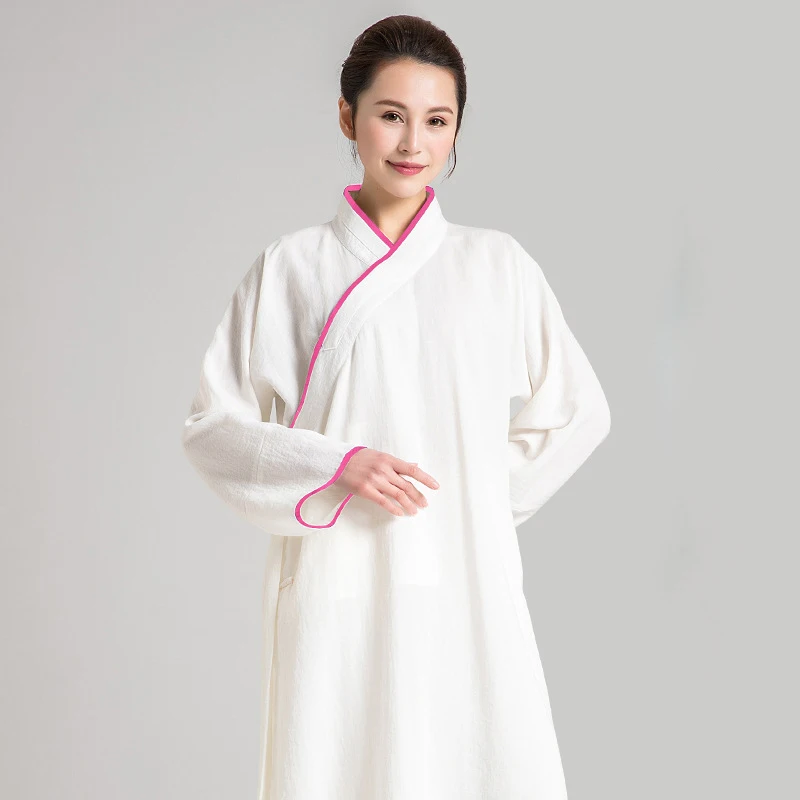 Unisex High-grade Linen Wudang Tai Chi Suits Martial Arts Wushu Uniforms Kung Fu Clothing Shaolin Monk Taoist Robe