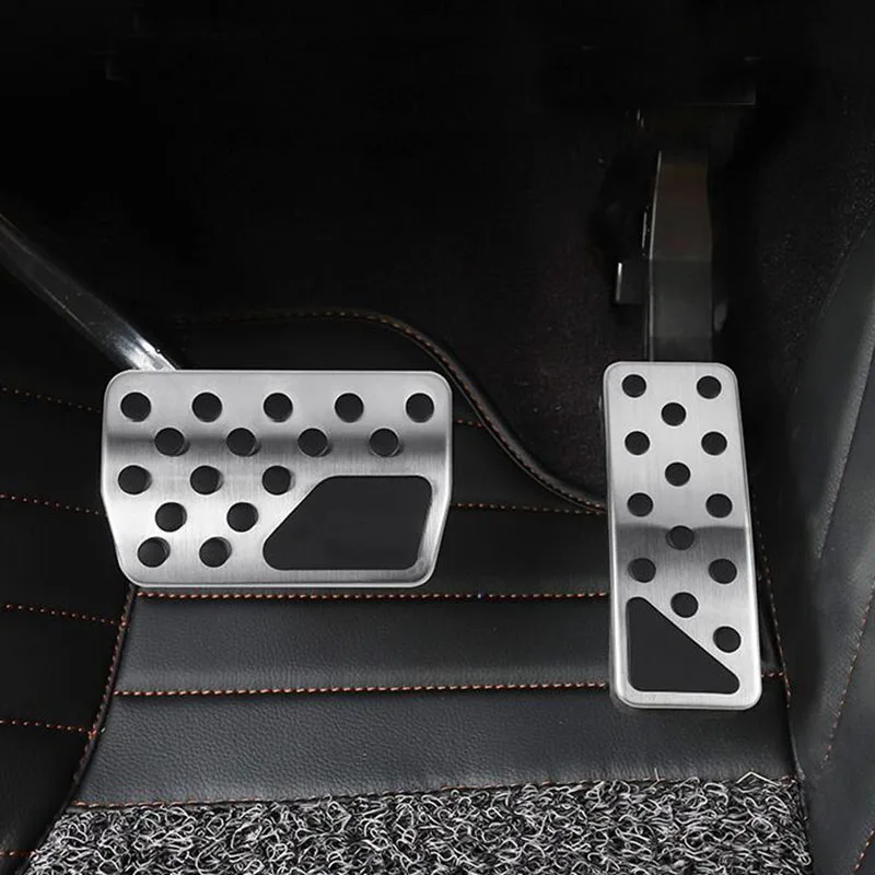 

AT Foot Rest Fuel Accelerator Brake Clutch Pedals Pads For Jeep Grand Cherokee 2014 2015 2016 2017 2018 Footrest Gas Pad