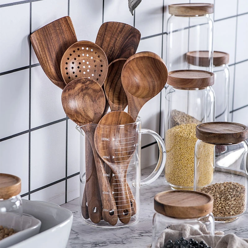 10-Piece Teak Utensil Set 2