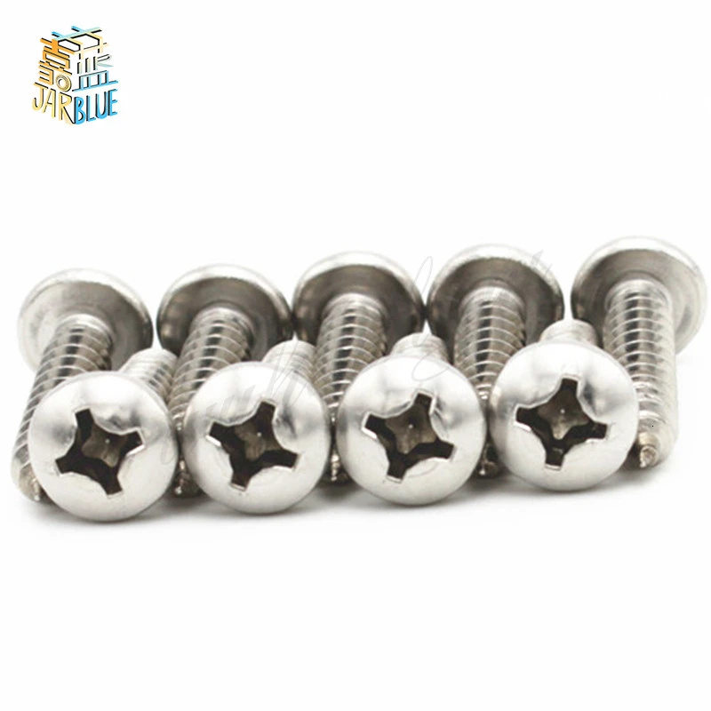 M2.2 M2.9 M3.5 M3.9 GB845 Self -cutting Wood Screws Round Screw 304 Stainless Steel Phillips Cross Pan Head Screws