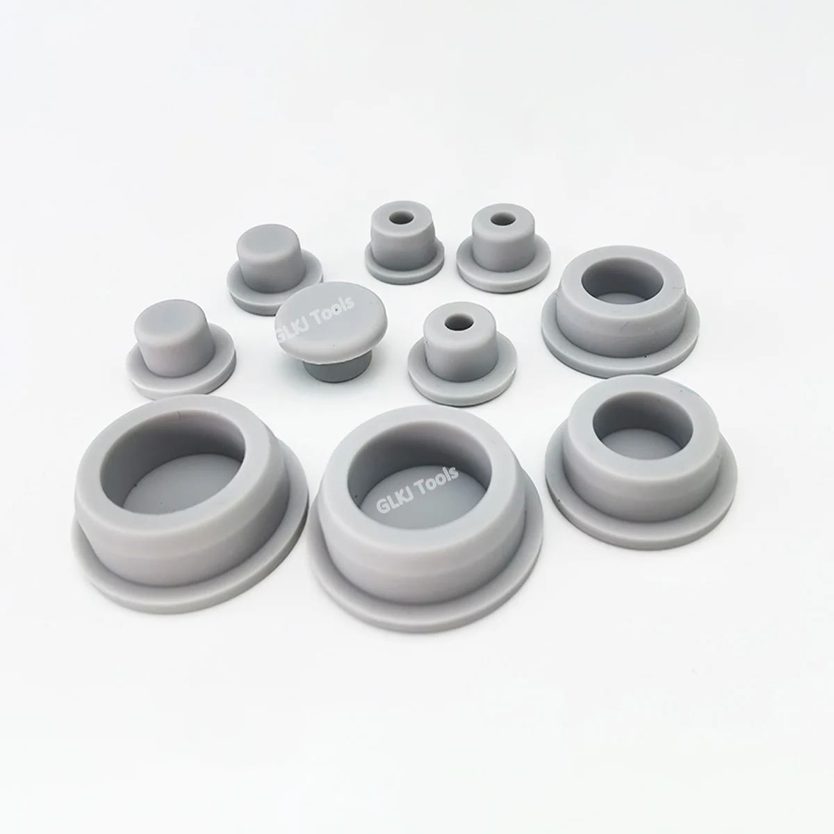 2-20pcs Grey Environmental Silicone Rubber Hole Caps 13mm - 48.5mm Round Hole Sealing Plug Blanking End Caps T-type Stopper