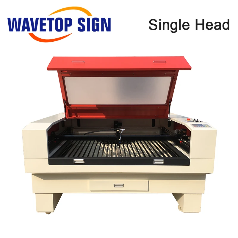 WaveTopSign آلة قطع النقش بالليزر برأس مزدوج 9060 1310 1610 1810 / 80 واط 100 واط 130 واط حجم العمل 1600x1000 مللي متر 1800x1000 مللي متر