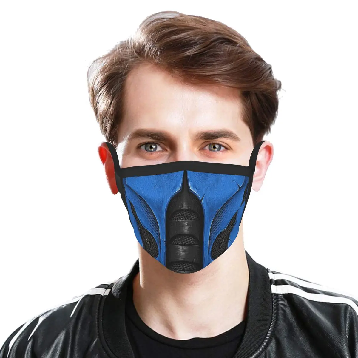 Mortal Kombat Sub-Zero Non-ทิ้งหน้ากาก Haze ป้องกันฝุ่นหน้ากากป้องกันหน้ากากปาก Muffle