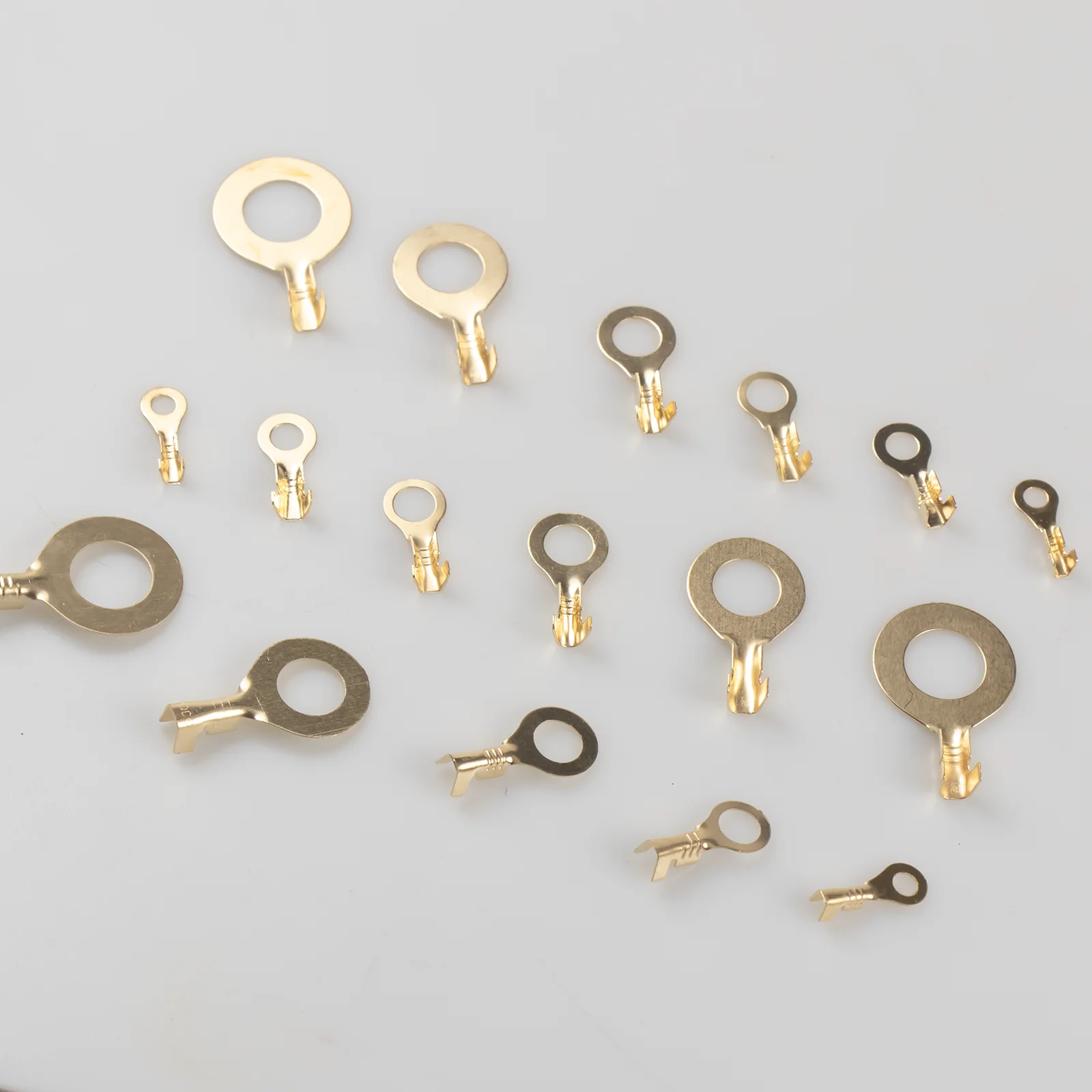 150 Buah M3/M4/M5/M6/M8/M10 Cincin Lugs Mata Tembaga Crimp Terminal Konektor Kabel Lug Tembaga Tab Kabel Hidung Kombinasi Set Diy