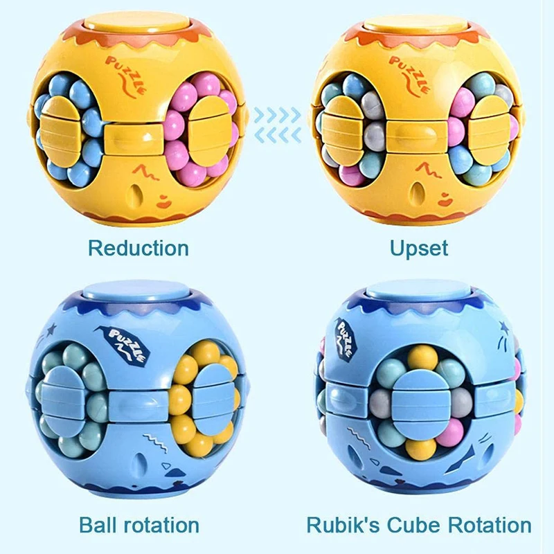 Rotate Slide Bean Puzzle Magic Cube Gyro Fidget Toy Spinner 3D Ball Antistress Fingertips IQ Games Gift for Child Adult Boy Girl