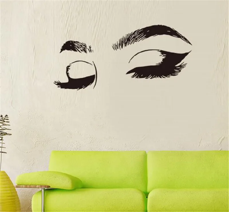 

Сексуальная Настенная Наклейка для глаз, украшение для спальни, гостиной, домашние художественные наклейки, наклейки, плакат