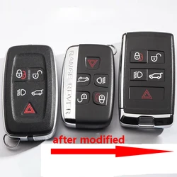 Car Modified Remote Key Shell Key Case for Land Rover Range Rover LR2 LR4 for Jaguar Upgraded Replacement Key Cover with Logo