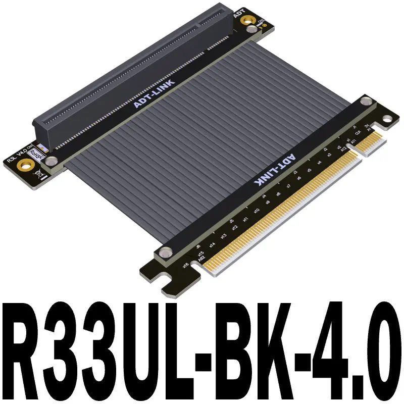ADT 새로운 그래픽 카드 연장 케이블 PCI-E 3.0 X16 ETH 마이닝 수직 직립 섀시 RTX3090 RX6800XT PCIe 16과 호환 가능