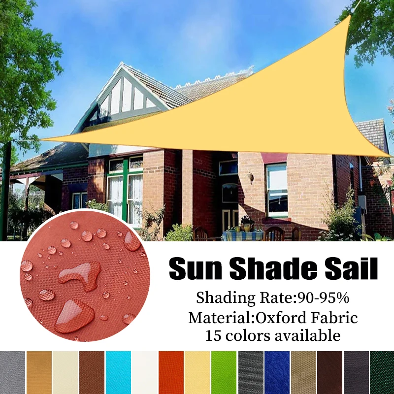 

Triangle Sun Shade Sail Canopy Outdoor Waterproof Garden Gazebo Yard Awning Pool Beach Sun Shelter Camp Tent Car Sunshade Cloth