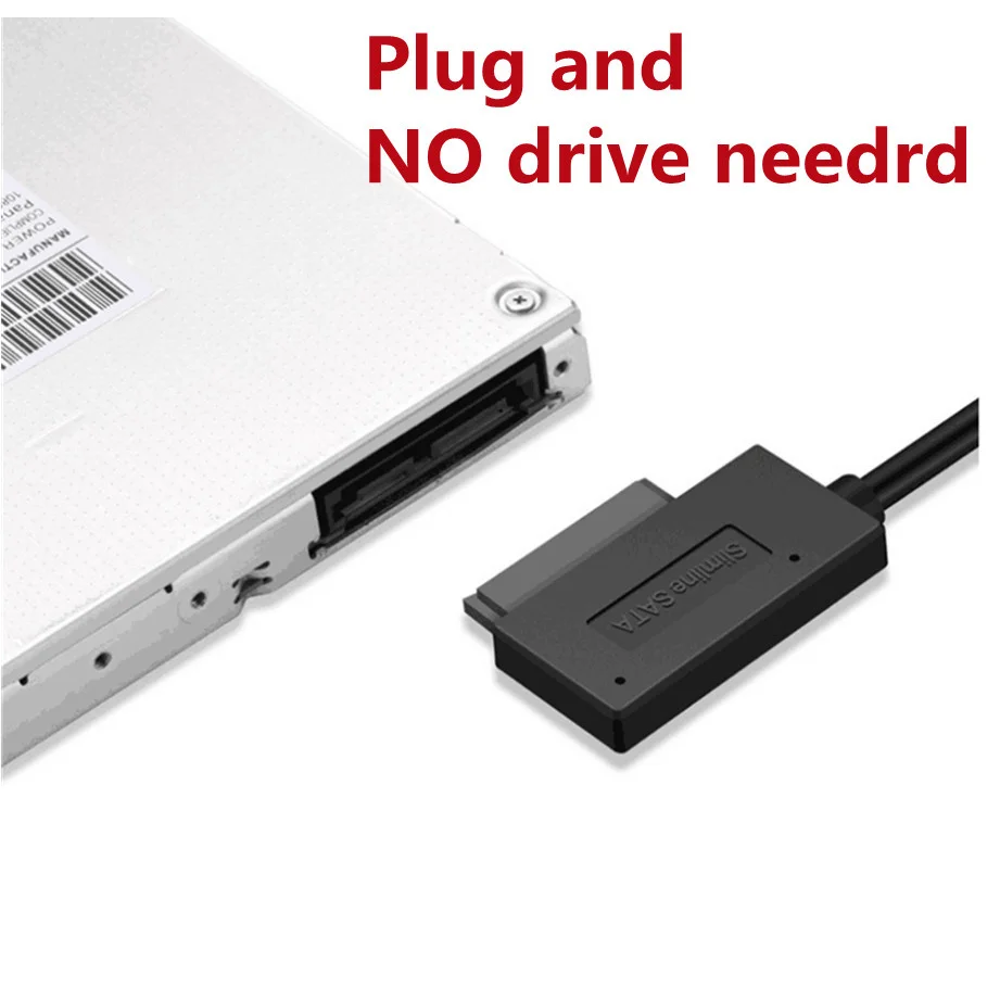 Grwibeou USB 2.0 do Mini Sata II 7 + 6 13Pin Adapter na kabel do konwertera do laptopa CD/DVD ROM Slimline konwerter napędu HDD Caddy