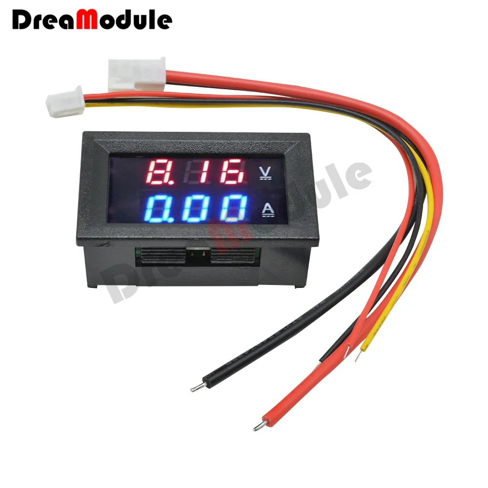 DC 0-100V 50A 100A voltmetro digitale amperometro doppio Display rilevatore di tensione misuratore di corrente pannello Amp Volt Gauge rosso blu LED