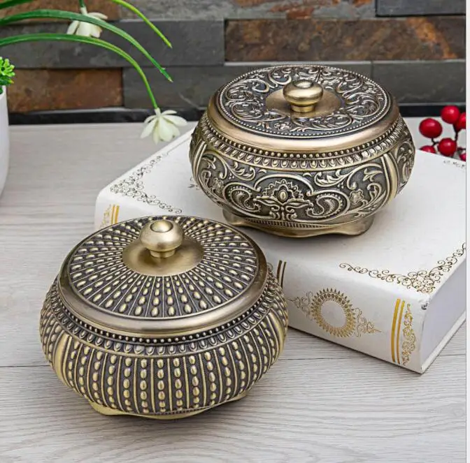 

Europe round diameter 15cm metal ashtrays ashtray cigar metal aschenbecher cigarette ashtray ashtrays with lids AT21