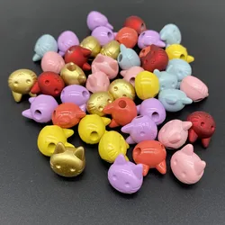 20pcs about 13mm Cute Cat Shape Acrylic Loose Spacer Beads Jewelry Making Bracelet Pendant Earring DIY Accessory