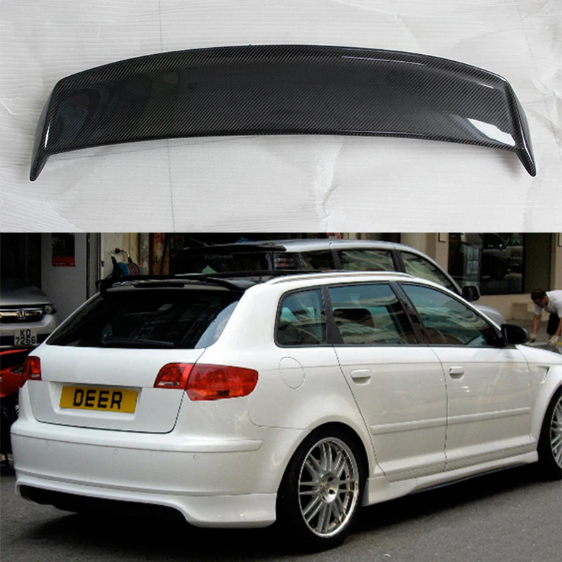 

For Audi A3 Hatchback O Style Carbon Fiber Rear Roof Spoiler Car Wing 2009-2012