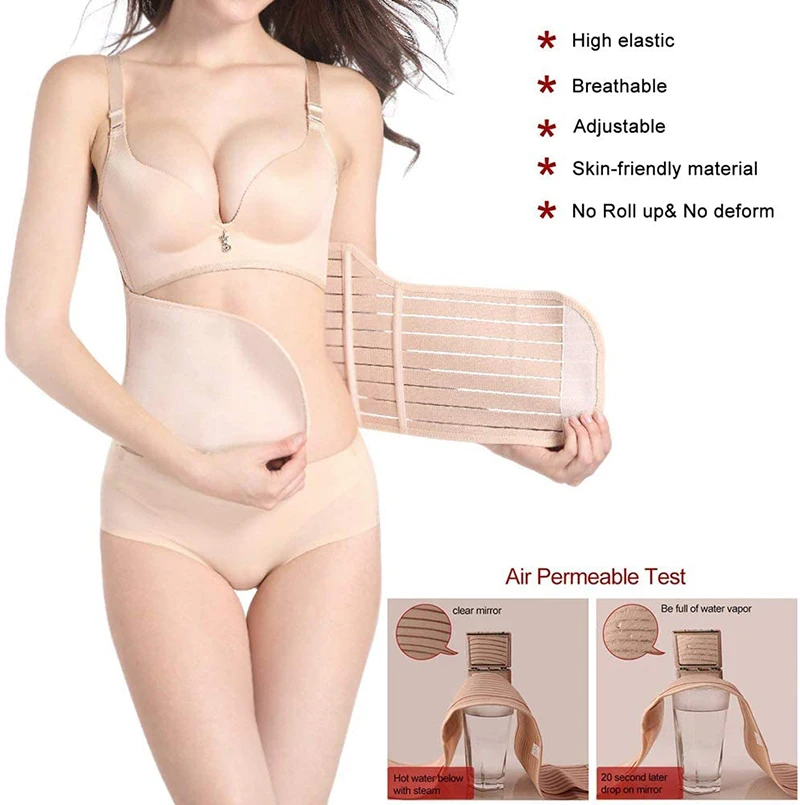 3 in 1 Postpartum Belly Belt Tummy Band Girdles Corset Body Shaper Strap Postnatal C-Section Waist Trainer Pelvis Wrap Shapewear