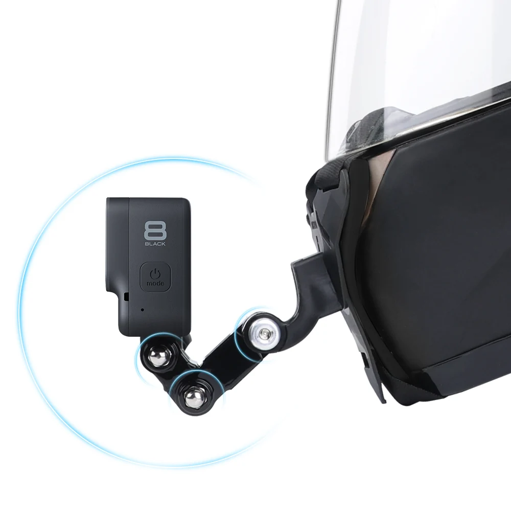 รถจักรยานยนต์คางหมวกกันน็อก Stand สำหรับ GoPro Hero11 10 9 8 7 6 5 4 3Xiaomi Yi กีฬากล้องเต็มรูปแบบผู้ถืออุปกรณ์เสริม