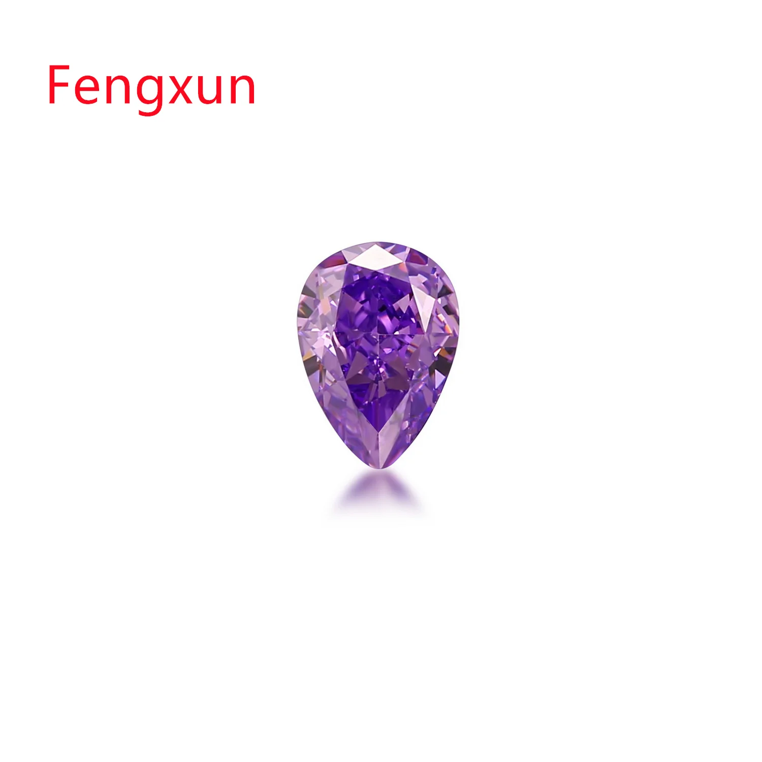 Trendy Top Quality Crushed Ice Cut CZ Cubic Zircona Purple Pear Shape Stone 4x6~10x14mm For Jewelry Rings Making Fine