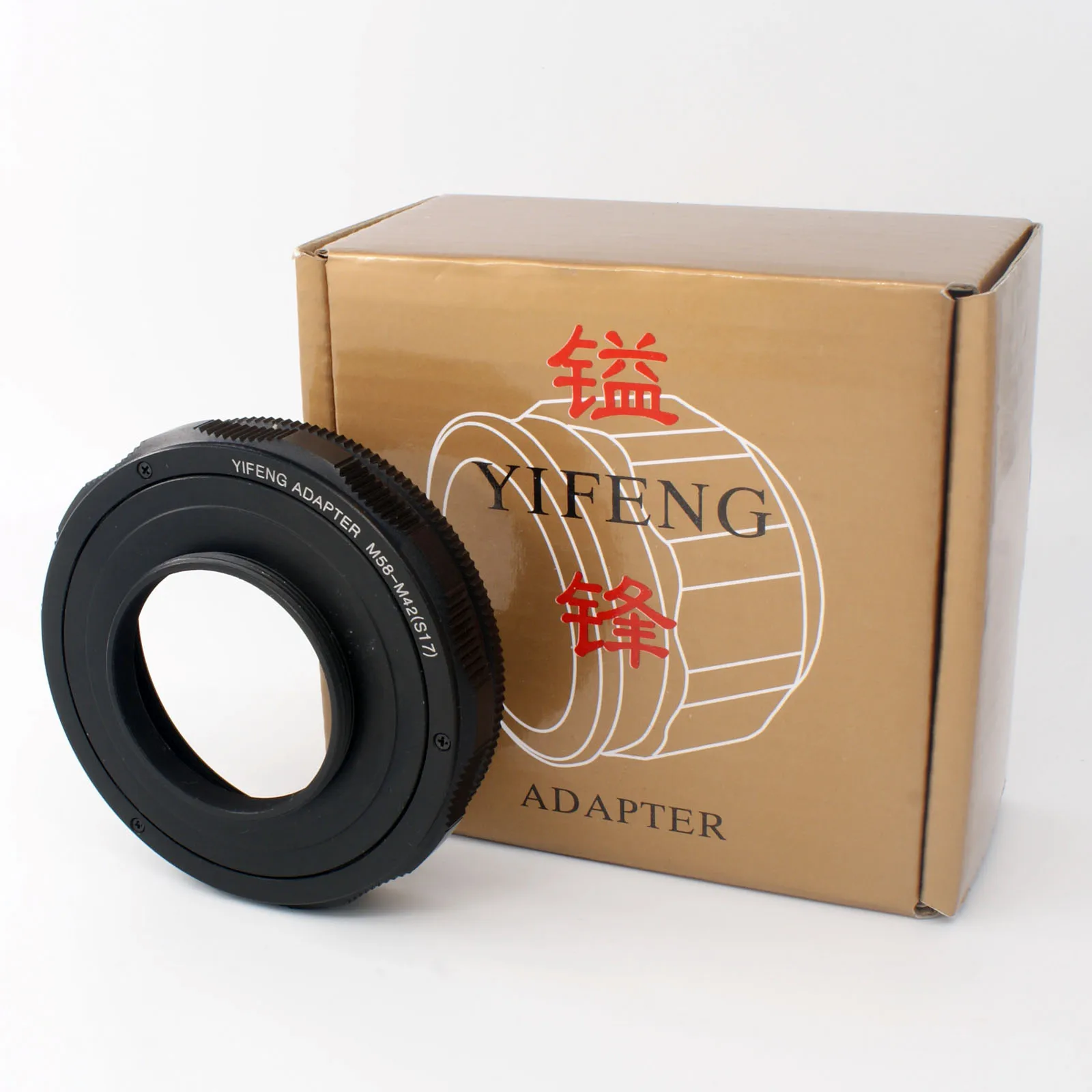 

Yifeng M58 to M42 17 - 31mm Adjustable Focusing Helicoid Adapter Extension Tube