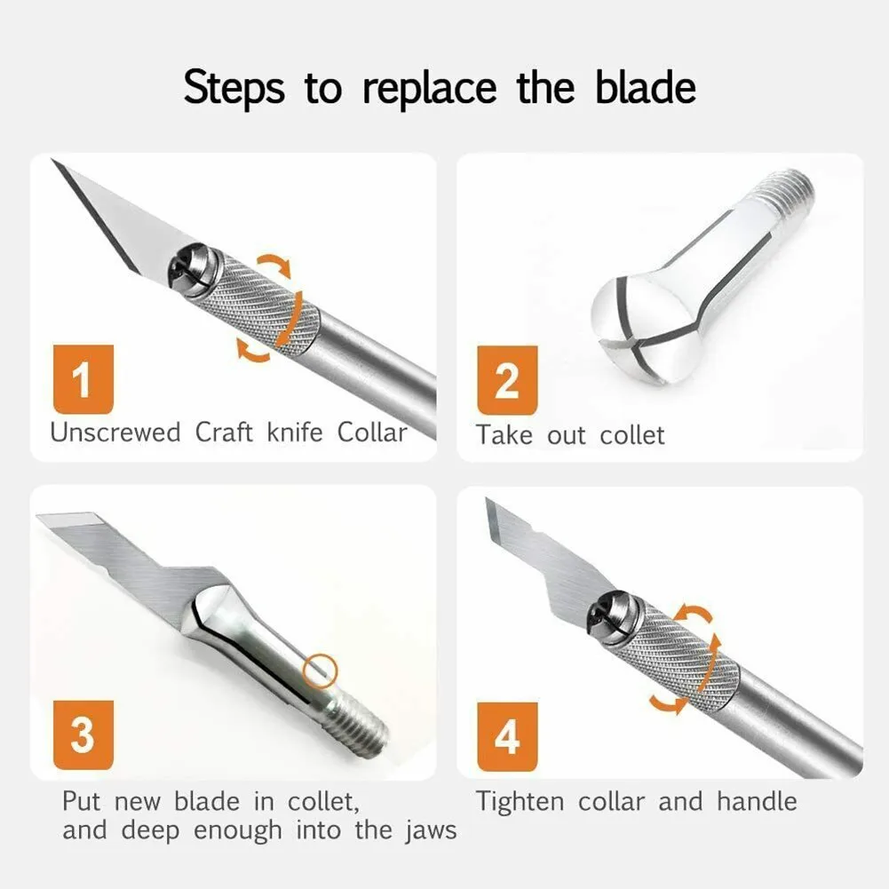 10pcs Craft Scalpel Multifunction Blade Carving Blade DIY Hand Tools Multifunction Knife Blade Replacement