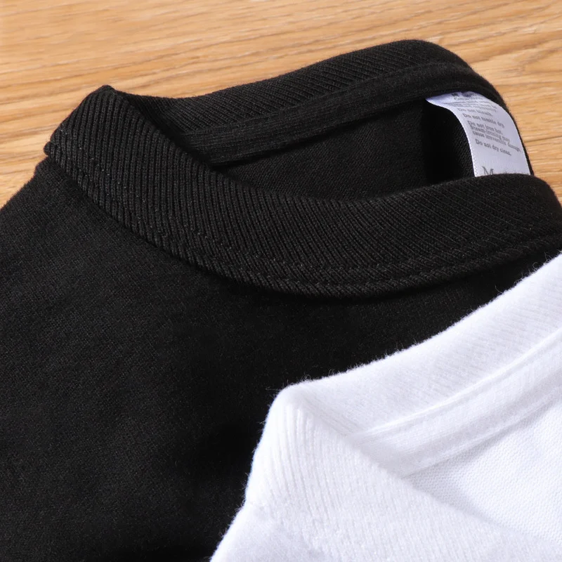 High qual300g/m2 heavy thick carbon brushed pure cotton pure color white short-sleeved bottoming shirt T-shirt for men and women