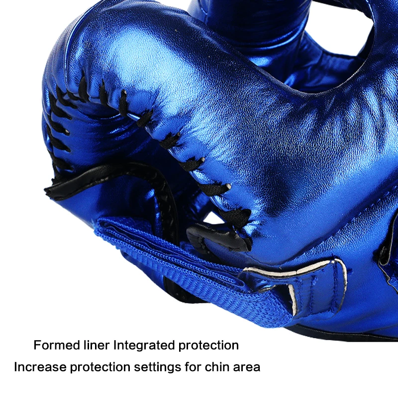 Quality PU Leather Boxing Helmet Head Protectors Adult Child Professional Competition Headgear MMA Muay Thai Kickboxing Helmets