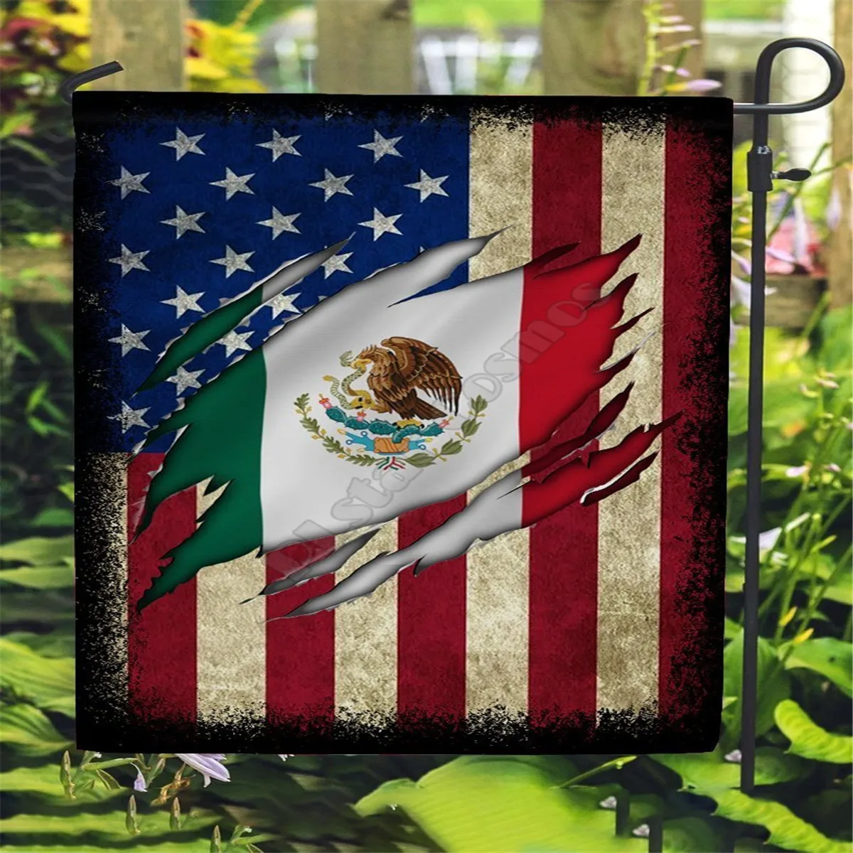 

Mexico America Flag 3D Full Printing Thermal Transfer Garden Flags Hanging House Decoration Double-sided Printing