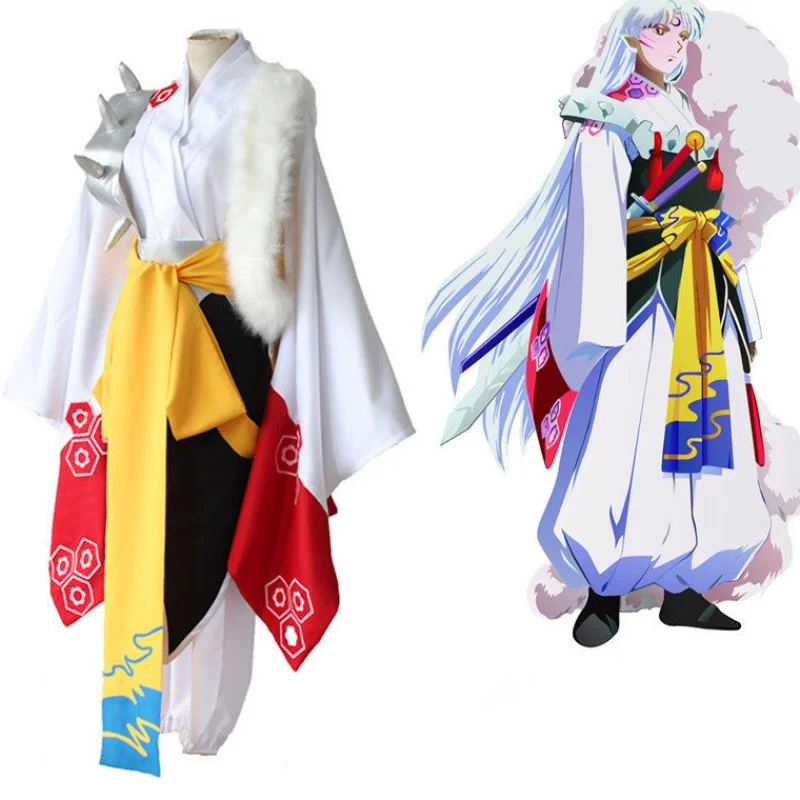 Hot Nieuwe Origina 2020 Anime Invyasha Cos Kostuum Sesshoumaru Cosplay Kostuum Tonen Out Service